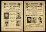 1919-22 Cycledrome Bicycle Racing Program Collection - Lot of 5