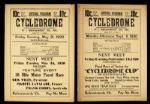 1919-22 Cycledrome Bicycle Racing Program Collection - Lot of 5