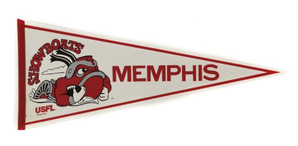 1982 Memphis Showboats Philadelphia Stars Arizona Wranglers USFL Full Size 29" Pennant Collection - Lot of 3 