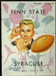1950 Penn State Nittany Lions Syracuse Orangemen Archbold Stadium Program - Early Joe Paterno