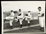 1952-53 Bob Feller Early Wynn Red Ruffing Steve Gromek Cleveland Indians Original 7" x 9" Photo