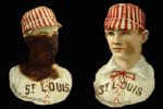 1884-87 Bob Caruthers Walter Latham St. Louis Browns Vintage Cutouts - Lot of 2