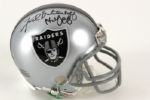 1990s Fred Biletnikoff Oakland Raiders Signed Mini Helmet (JSA)