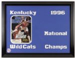 1996 Antoine Walker Kentucky Wildcats National Champions 22" x 27" Framed Display w/ Signed Sports Illustrated (JSA) 
