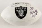 2006-12 Fred Biletnikoff Oakland Raiders Signed NFL Team Logo Ball (JSA)
