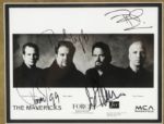 1990's The Mavericks Country Music Group Signed 16 x 18 Framed Display