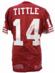 1990's Y.A. Tittle San Francisco 49ers Signed Jersey (JSA)