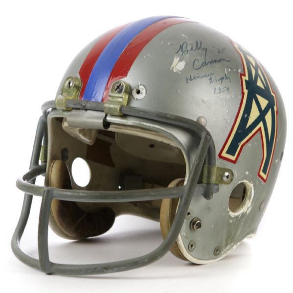 1970 circa Billy Cannon Houston Oilers Signed Game Worn Suspension Helmet (MEARS LOA/JSA)