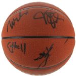 2003 Golden State Warriors Team Signed Basketball w/ 12 Signatures (JSA)