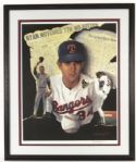 1991 Nolan Ryan Texas Rangers Signed 32" x 39" Framed Lithograph (JSA) 87/1000