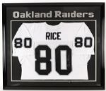 2000s Jerry Rice Oakland Raiders Signed 36" x 42" Framed Jersey (JSA) 