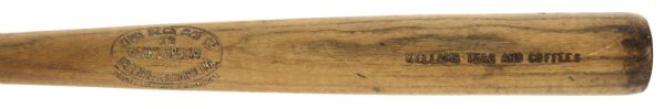 1920s Kellams Teas & Coffees Zinn Beck Special Game Used Bat (MEARS LOA)