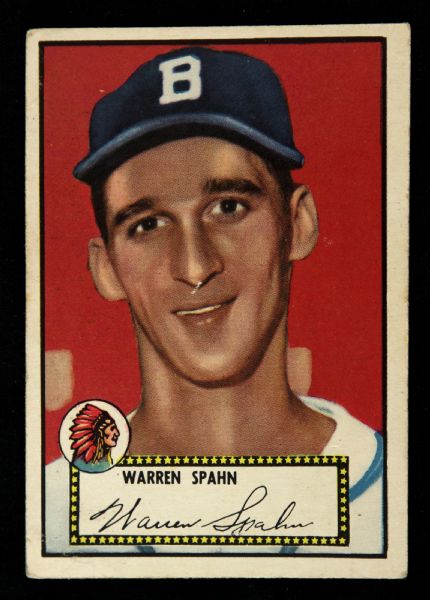 1952 Warren Spahn Milwaukee Braves Topps #33 Trading Card