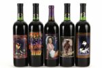 1996-98 Celebrity Cellars Unopened Wine Collection - Lot of 5 w/ Bob Dylan, Janis Joplin, Kiss & More