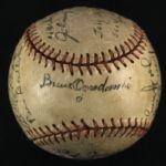 1944 San Francisco Seals PCL Team Signed Baseball w/ 17 Signatures Including Lefty ODoul, Frenchy Uhalt & More (JSA)