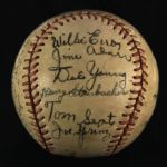 1944 San Francisco Seals PCL Team Signed Baseball w/ 17 Signatures Including Lefty O'Doul, Frenchy Uhalt & More (JSA)