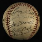 1944 San Francisco Seals PCL Team Signed Baseball w/ 17 Signatures Including Lefty O'Doul, Frenchy Uhalt & More (JSA)