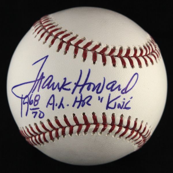 2000s Frank Howard Washington Senators Single Signed OML Selig Baseball (JSA)