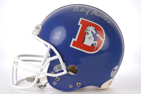 2000 Denver Broncos Craig Morton Signed Full Size Helmet (JSA)