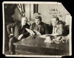 1927 Babe Ruth New York Yankees Signs Contract Original 8" x 9.5" Photo