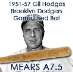 1951-57 Gil Hodges Brooklyn Dodgers Adirondack Professional Model Game Used Bat (MEARS A7.5)