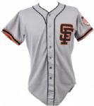 1984 Greg Minton San Francisco Giants Game Worn Road Jersey (MEARS LOA)