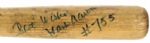1967-68 Hank Aaron Atlanta Braves Adirondack Professional Model Autographed Game Used Bat - (MEARS A8.5/JSA)