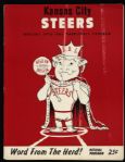 1962-63 Kansas City Steers American Basketball League Game Program