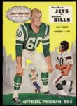 1964 New York Jets Buffalo Bills Shea Stadium Inaugural Season AFL Game Program