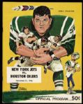 1965 New York Jets Houston Oilers Shea Stadium AFL Game Program