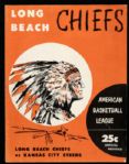 1962-63 Long Beach Chiefs Kansas City Steers American Basketball League Game Program