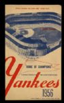 1956 New York Yankees Boston Red Sox Yankee Stadium Program Scored - Mantle Drives in Final Run of his Triple Crown Season