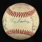 1985 Milwaukee Brewers Team Signed Baseball w/ 28 Signatures Including Robin Yount, Paul Molitor, Rollie Fingers & More (JSA)