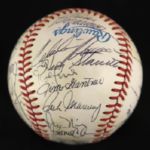 1986 Milwaukee Brewers Team Signed OAL Brown Baseball w/ 34 Signatures Including Paul Molitor, Robin Yount, Cecil Cooper & More (JSA)