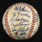 1972 Baltimore Orioles Team Signed OAL Cronin Baseball w/ 28 Signatures Including Brooks Robinson, Earl Weaver, Jim Palmer & More (JSA)