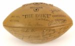 1962 Green Bay Packers World Champions Signed The Duke Football w/ 39 Signatures Including Starr, Nitschke, Hornung & More (JSA Full Letter)