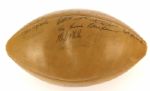 1962 Green Bay Packers World Champions Signed The Duke Football w/ 39 Signatures Including Starr, Nitschke, Hornung & More (JSA Full Letter)