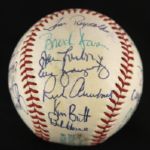 1972 Milwaukee Brewers Team Signed OAL Cronin Baseball w/ 24 Signatures Including Del Crandall, Harvey Kuenn, George Scott & More (JSA)