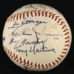 1964 Charleston Indians Team Signed Official Eastern League Baseball w/ 16 Signatures (MEARS LOA)