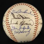 1968 Baltimore Orioles Team Signed Baseball w/ 26 Signatures Including Earl Weaver, Frank Robinson, Brooks Robinson & More (JSA)