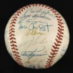 1990 Milwaukee Brewers Team Signed OAL Brown Baseball w/ 26 Signatures Including Robin Yount, Paul Molitor, Teddy Higuera & More (JSA)