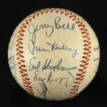1972-74 Milwaukee Brewers Team Signed Baseball w/ 22 Signatures Including Del Crandall, Harvey Kuenn & More (JSA)