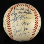 1972-74 Milwaukee Brewers Team Signed Baseball w/ 22 Signatures Including Del Crandall, Harvey Kuenn & More (JSA)
