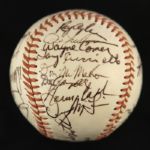 1968 Detroit Tigers World Series Champions Team Signed Baseball w/ 25 Signatures Including Al Kaline, Denny McClain & More (JSA)
