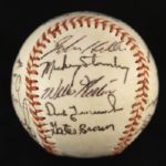 1968 Detroit Tigers World Series Champions Team Signed Baseball w/ 25 Signatures Including Al Kaline, Denny McClain & More (JSA)