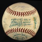 1971 New York Yankees Team Signed OAL Cronin Baseball w/ 26 Signatures Including Thurman Munson, Elston Howard, Roy White & More (JSA)