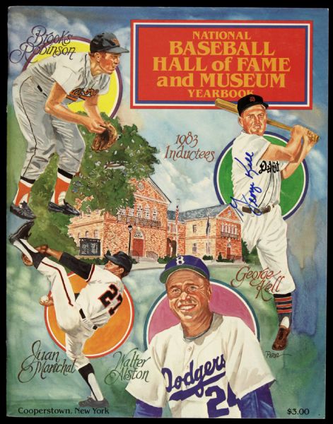 1983 George Kell Detroit Tigers Signed Hall of Fame Yearbook (JSA)