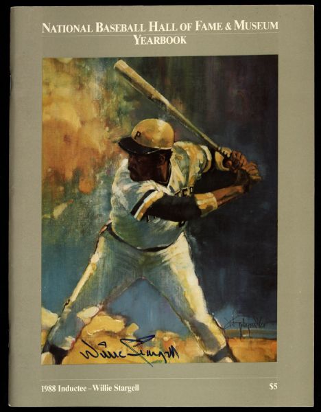 1988 Willie Stargell Pittsburgh Pirates Signed Hall of Fame Yearbook (JSA)