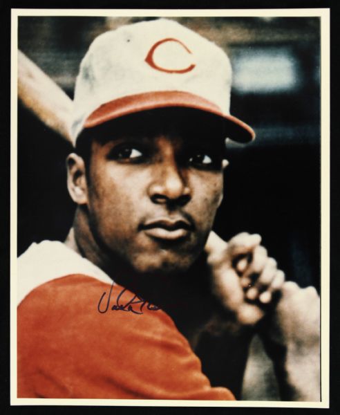 1970s Vada Pinson Cincinnati Reds Signed 8" x 10" Photo (JSA)