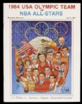 1984 USA Olympic Basketball Team vs. NBA All Stars Mecca Arena Game Program